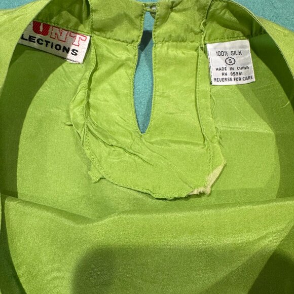 Vintage Stunt Collections Women's 100% Silk Blouse (Size S) - Picture 10 of 10